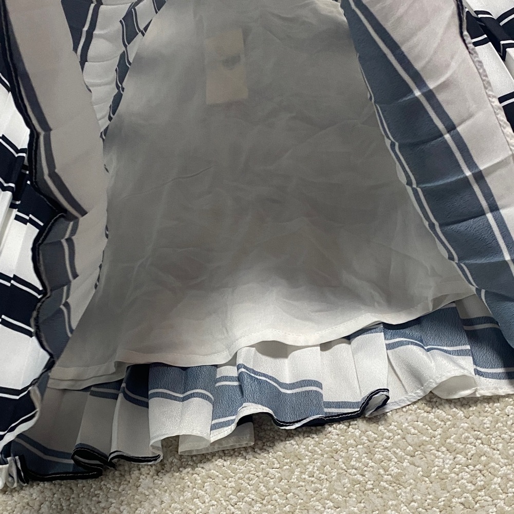 Anthropologie Black and White Striped A-Line Skirt Size 14 - Picture 13 of 13